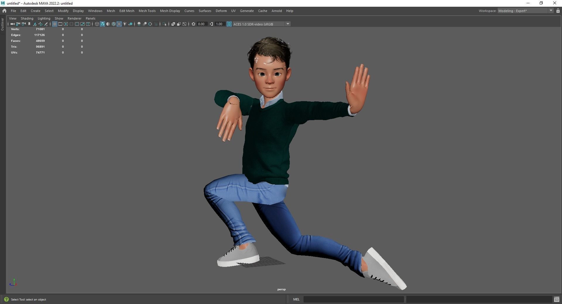Boyfriend Cartoon Man Low-poly 3D model_21