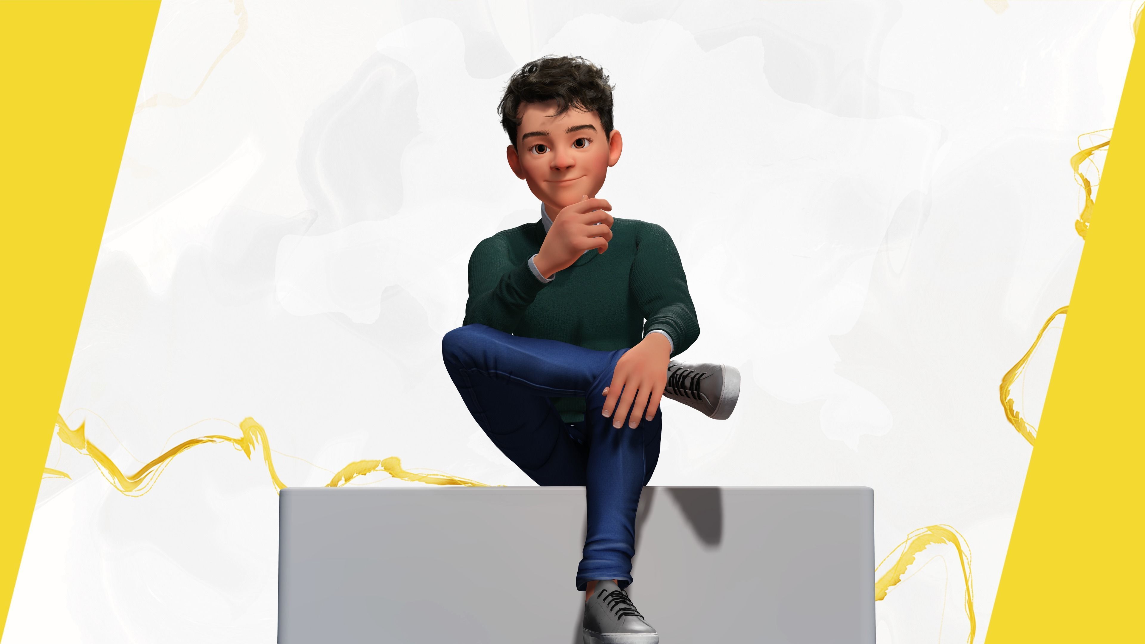 Boyfriend Cartoon Man Low-poly 3D model_13