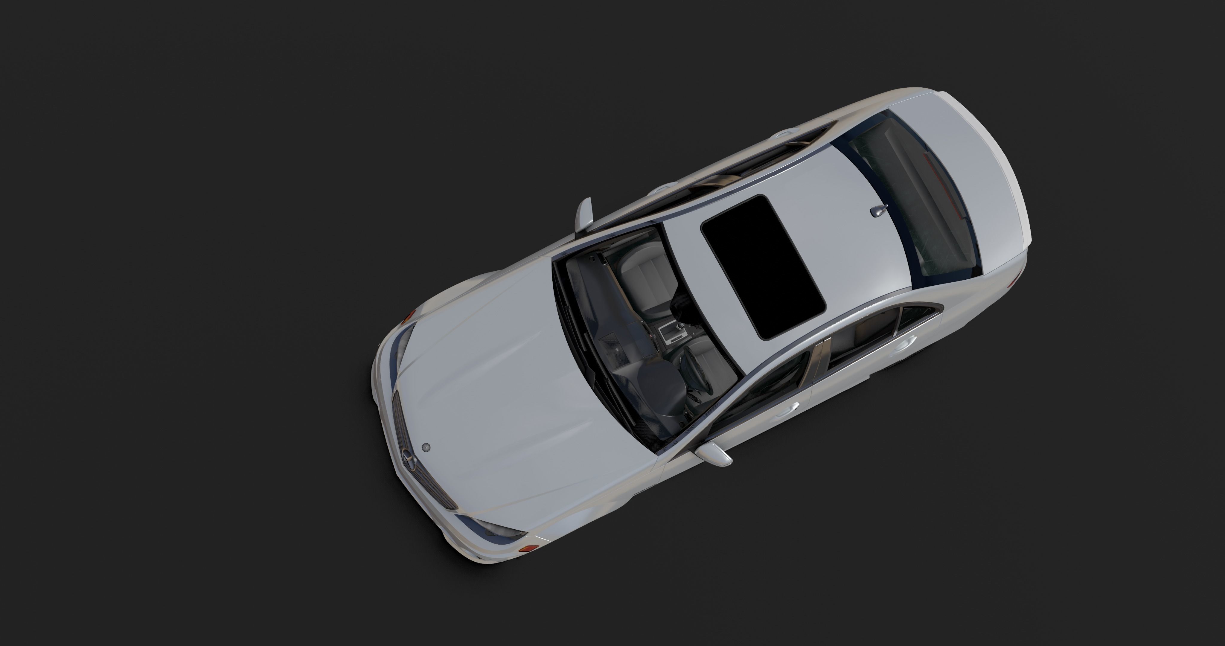 Mercedes AMG C63 Low-poly 3D model_20