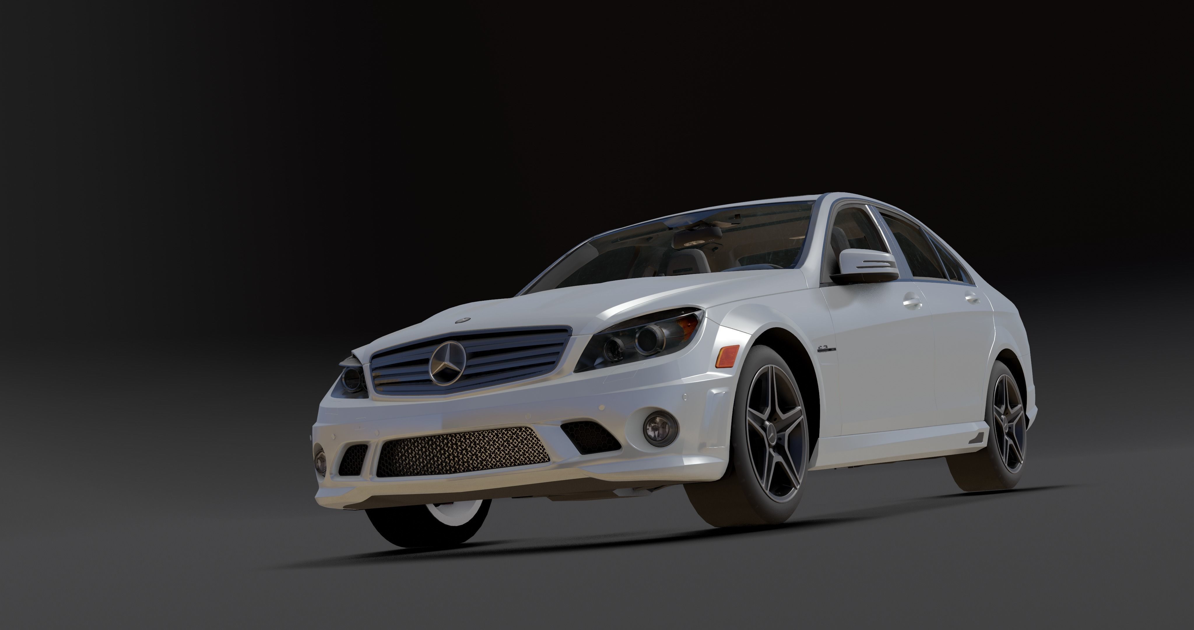 Mercedes AMG C63 Low-poly 3D model_18