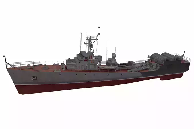 Poti-class corvette Low-poly 3D model
