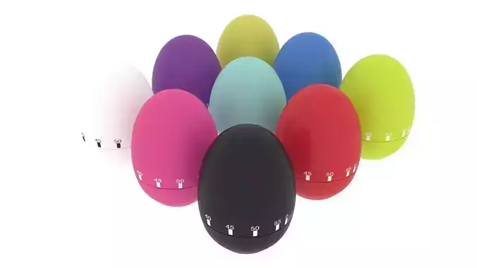 Kitchen Egg Timers Set 3D model
