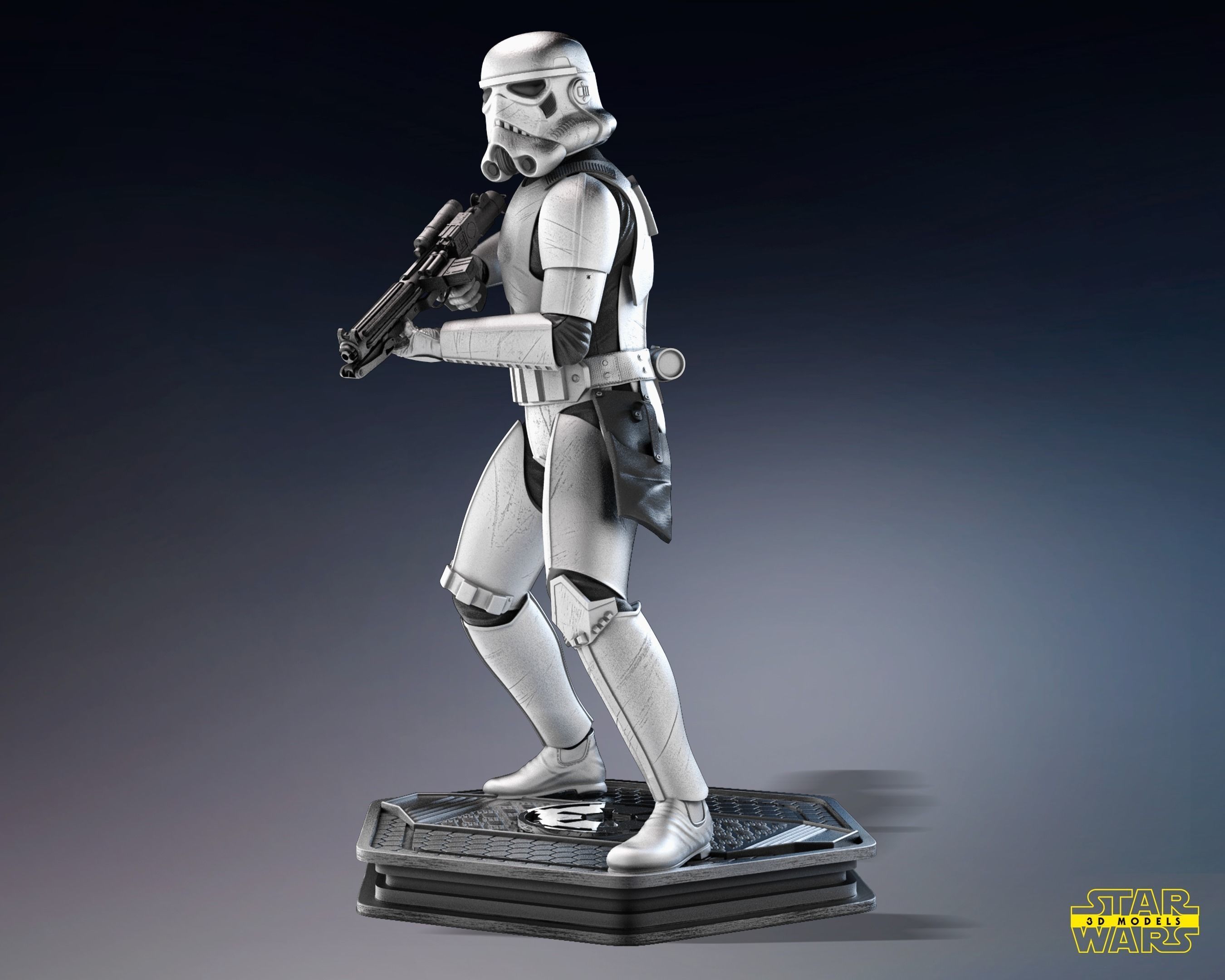 Stormtrooper Sculpture Tested for 3D printing 3D print model_3