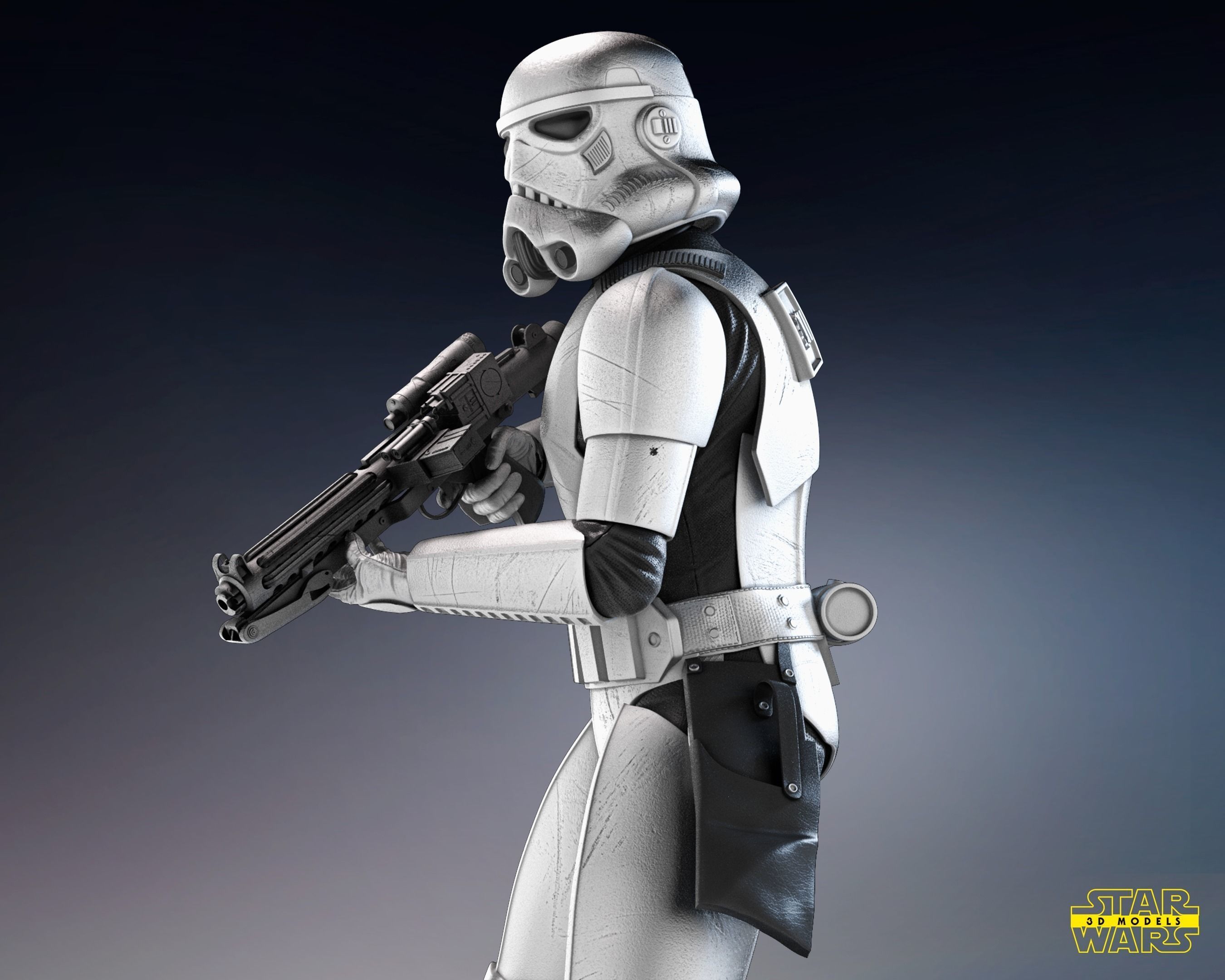 Stormtrooper Sculpture Tested for 3D printing 3D print model_6