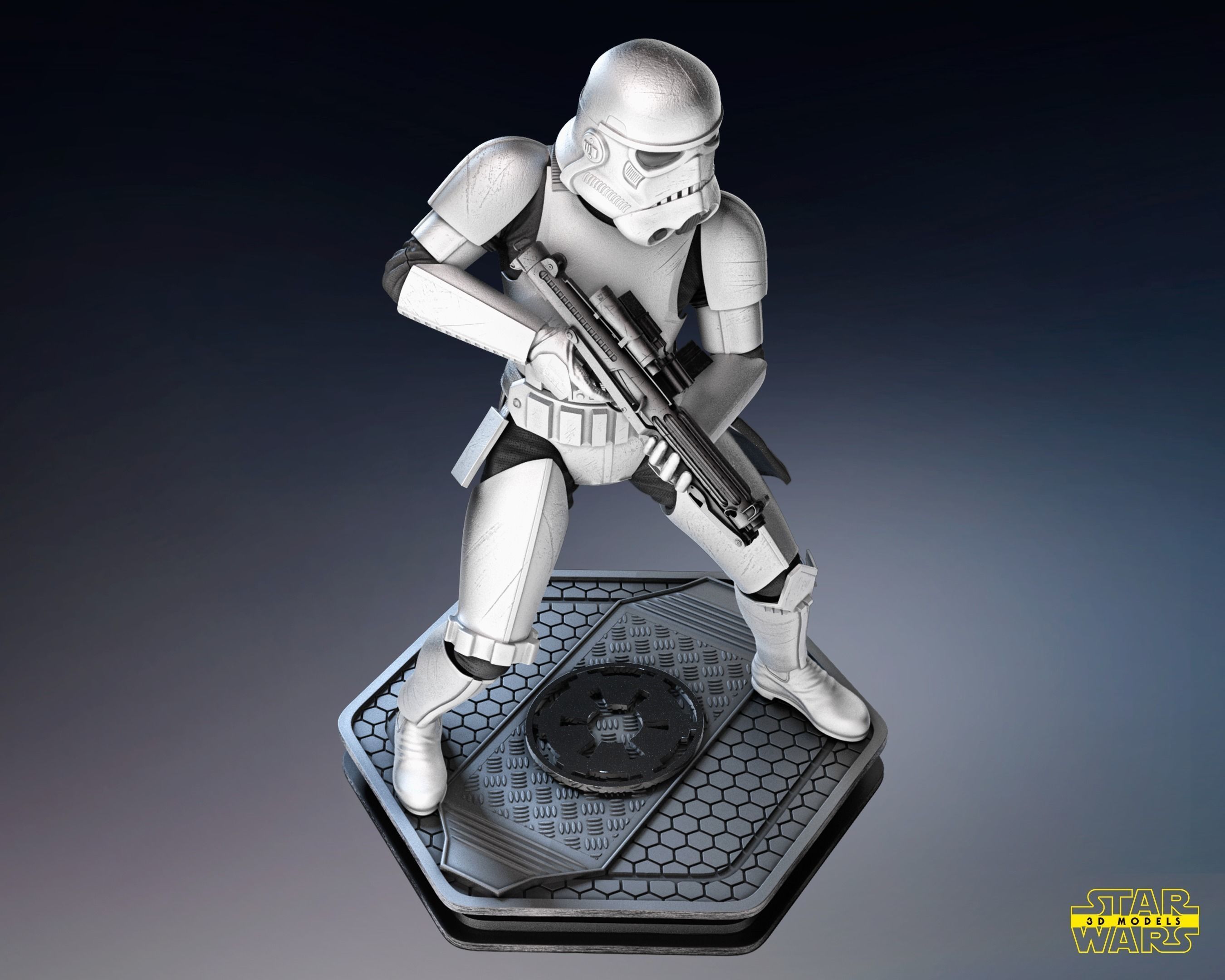 Stormtrooper Sculpture Tested for 3D printing 3D print model_8
