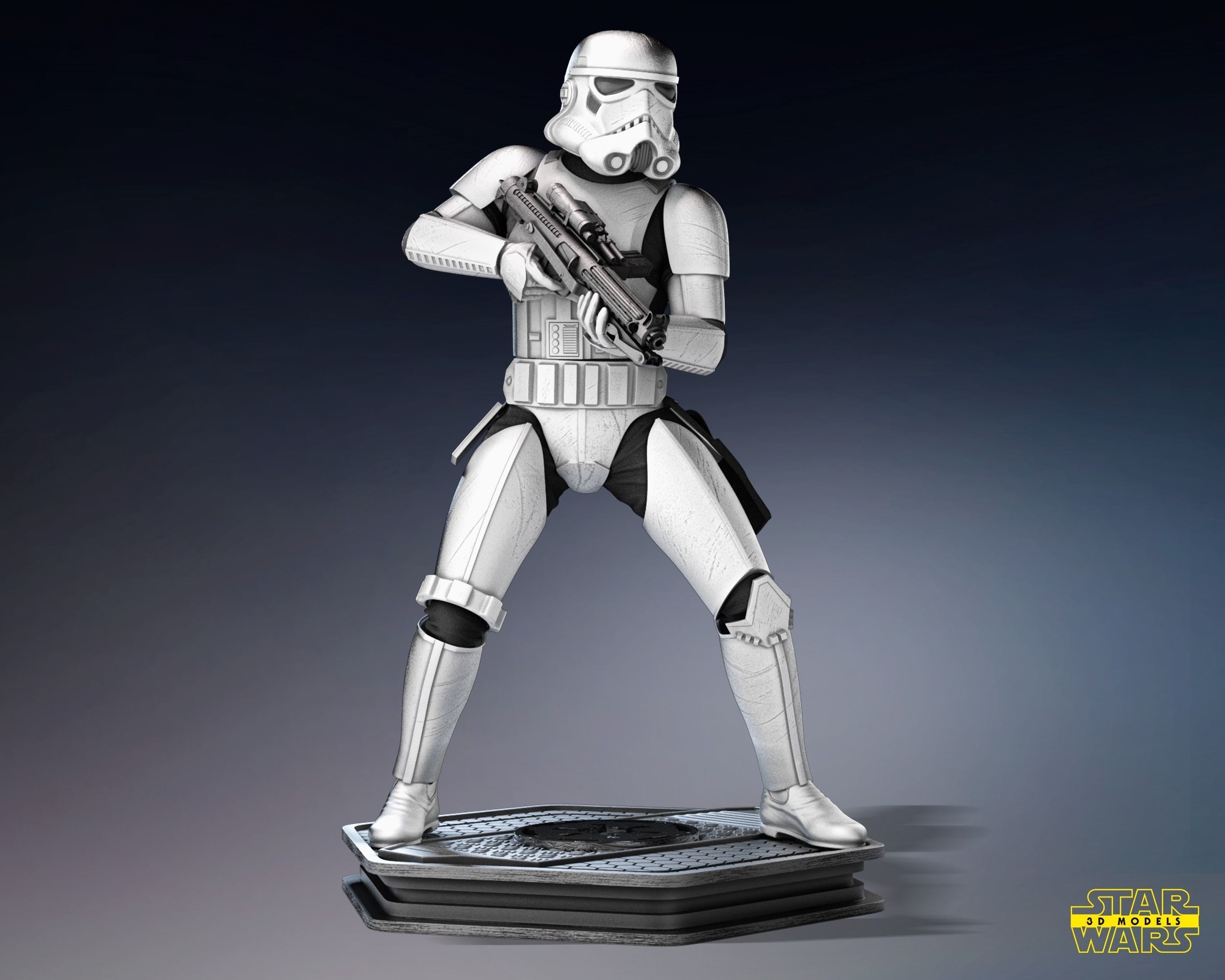 Stormtrooper Sculpture Tested for 3D printing 3D print model_2