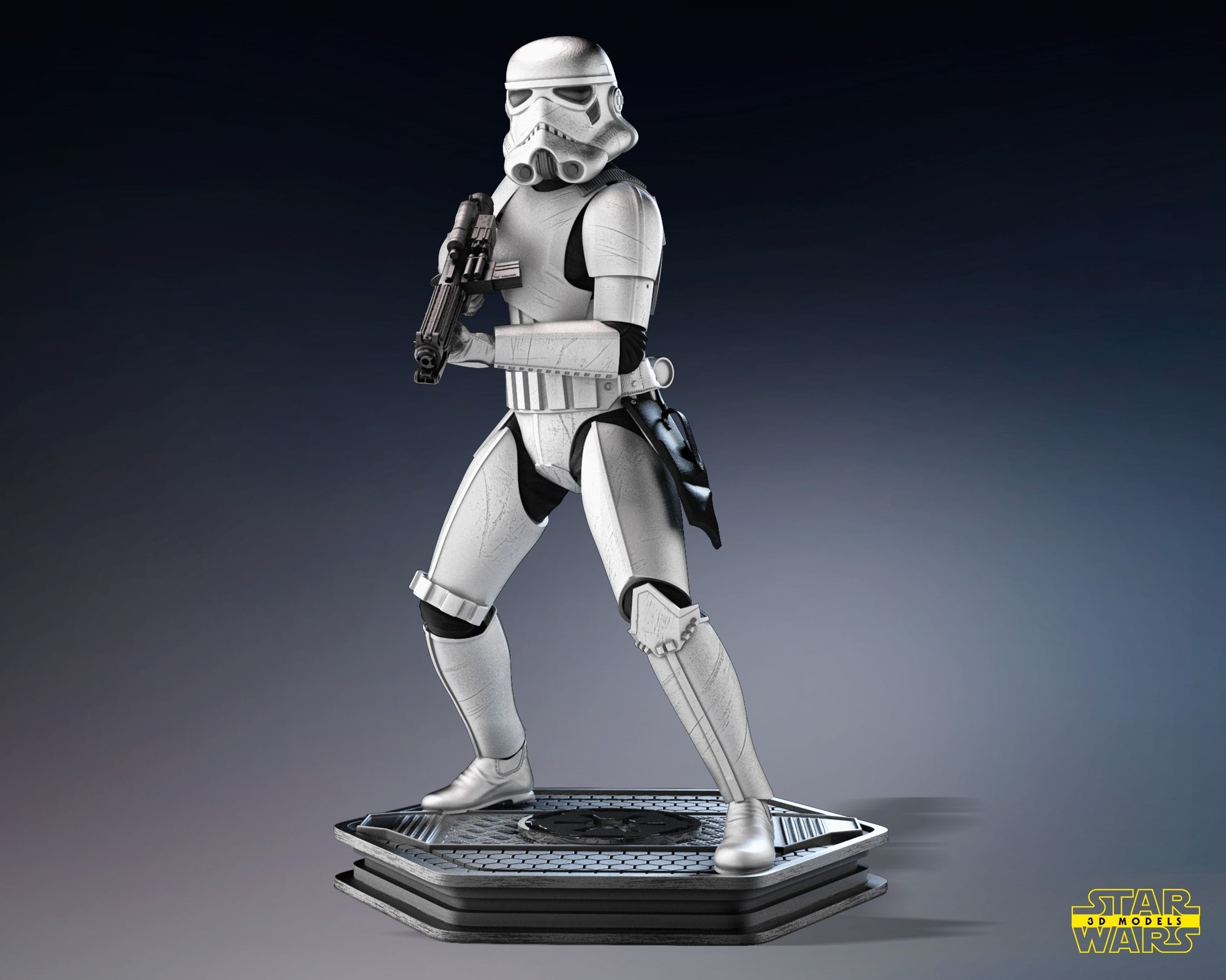 Stormtrooper Sculpture Tested for 3D printing 3D print model_1