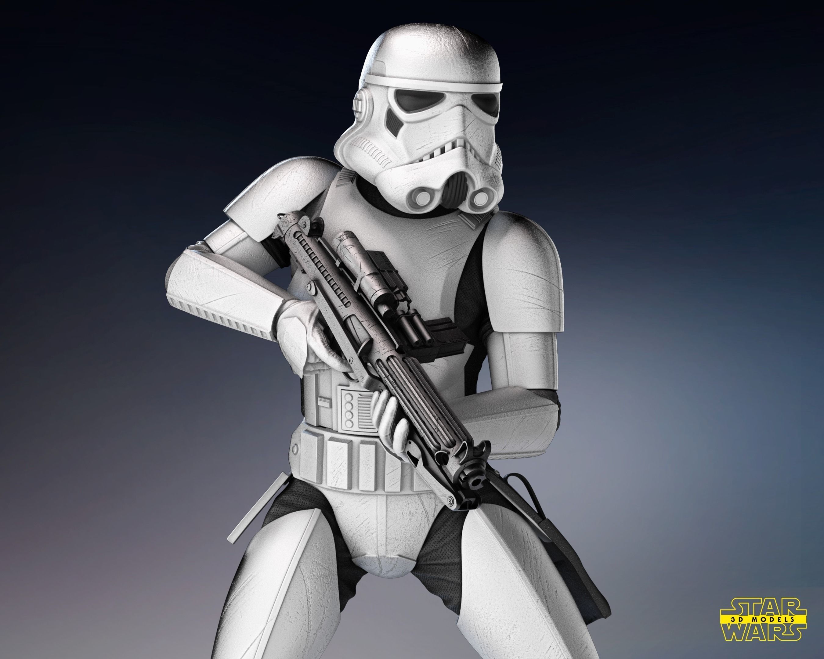 Stormtrooper Sculpture Tested for 3D printing 3D print model_7