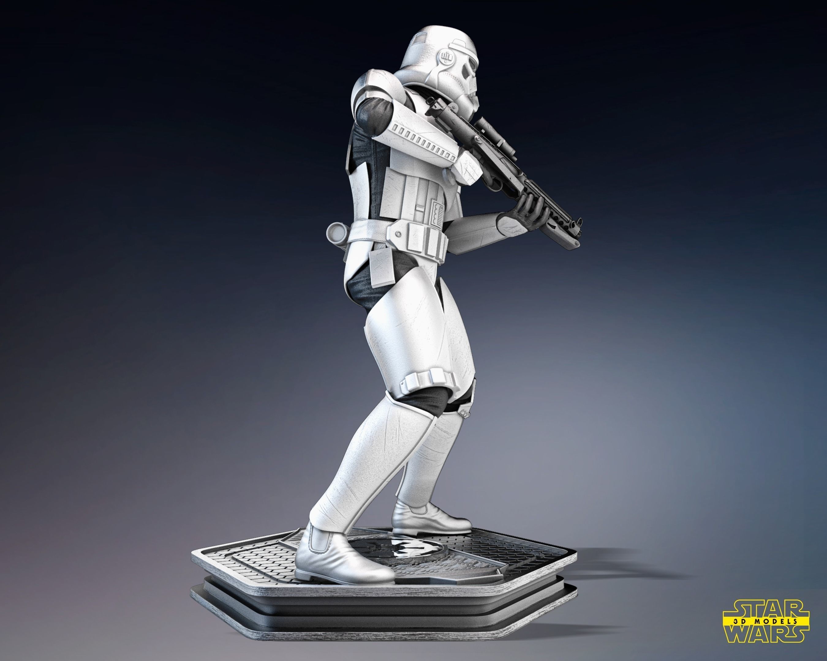 Stormtrooper Sculpture Tested for 3D printing 3D print model_5