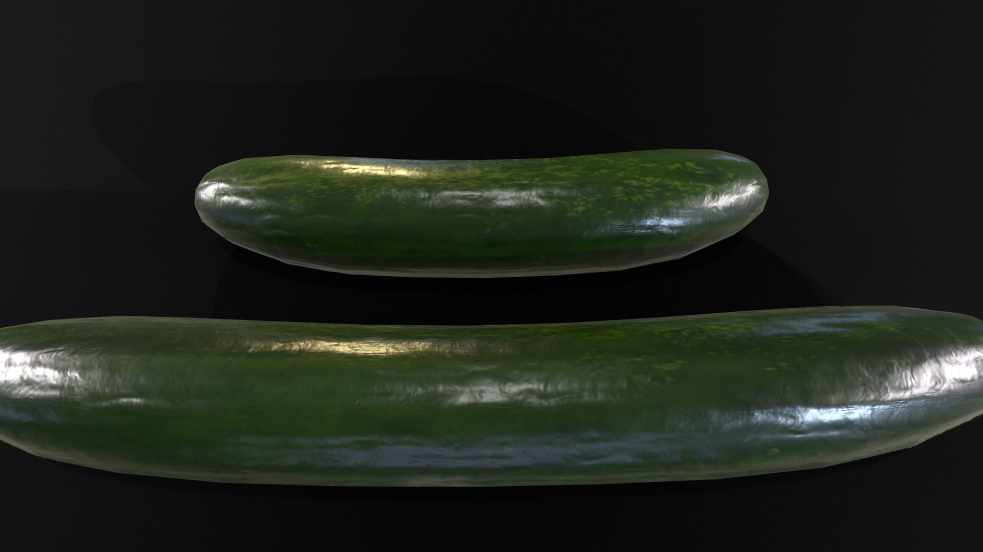 Cucumbers Low-poly 3D model_20
