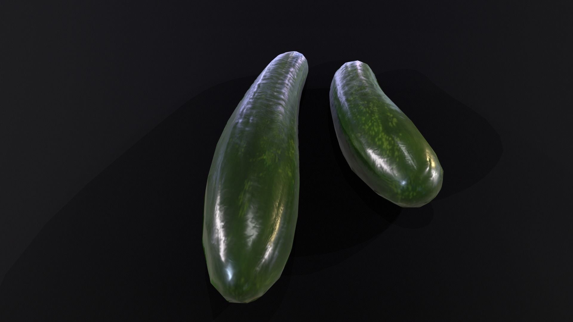 Cucumbers Low-poly 3D model_14
