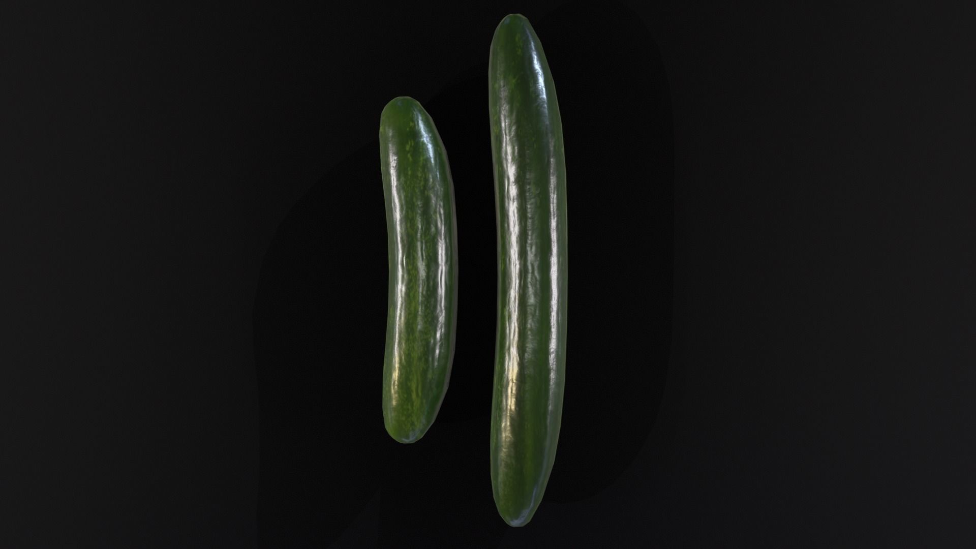 Cucumbers Low-poly 3D model_18