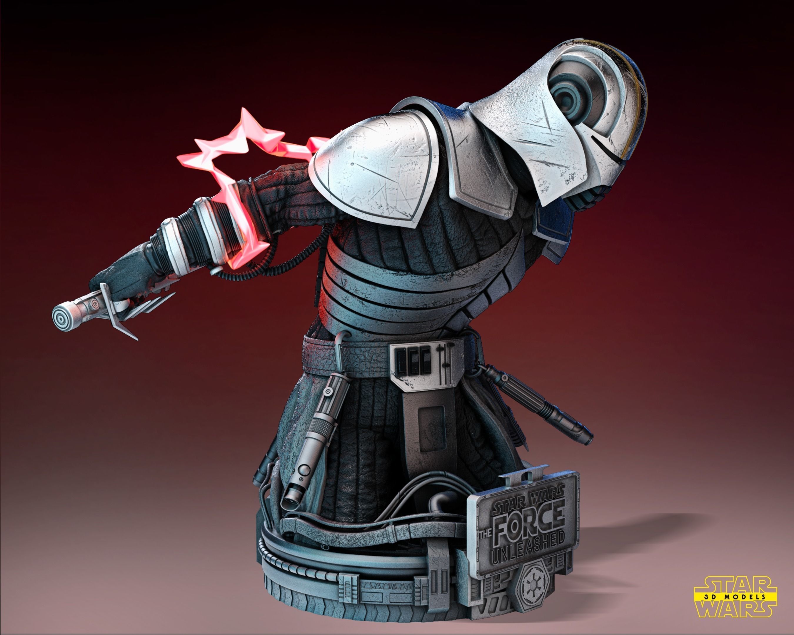 Starkiller Bust Tested for 3D printing 3D print model_2