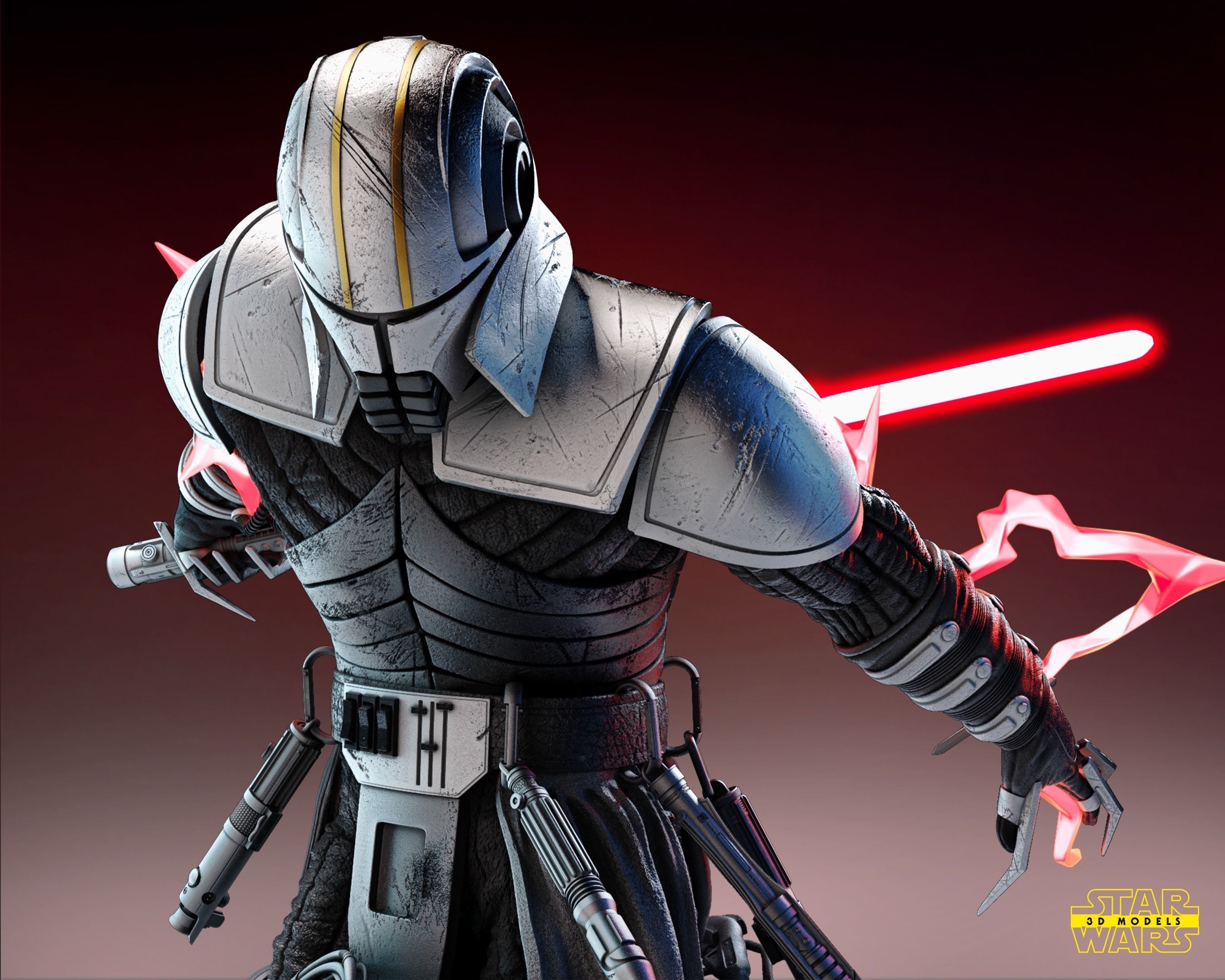 Starkiller Bust Tested for 3D printing 3D print model_3