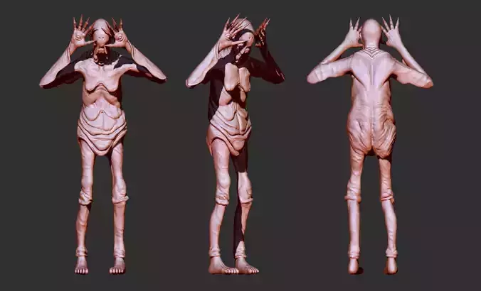 3D Printable Pale Man Pans Labyrinth Full body figure  3D print model
