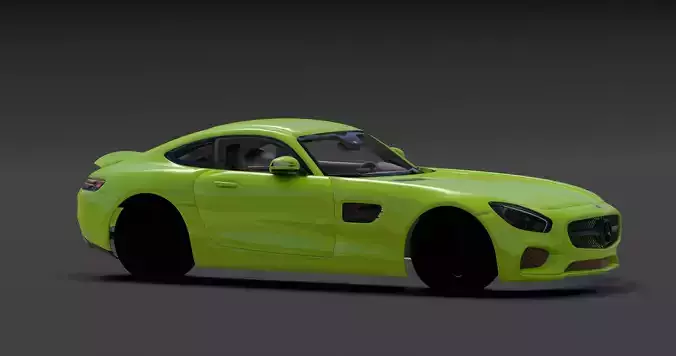 Mercedes AMG GT  Low-poly 3D model