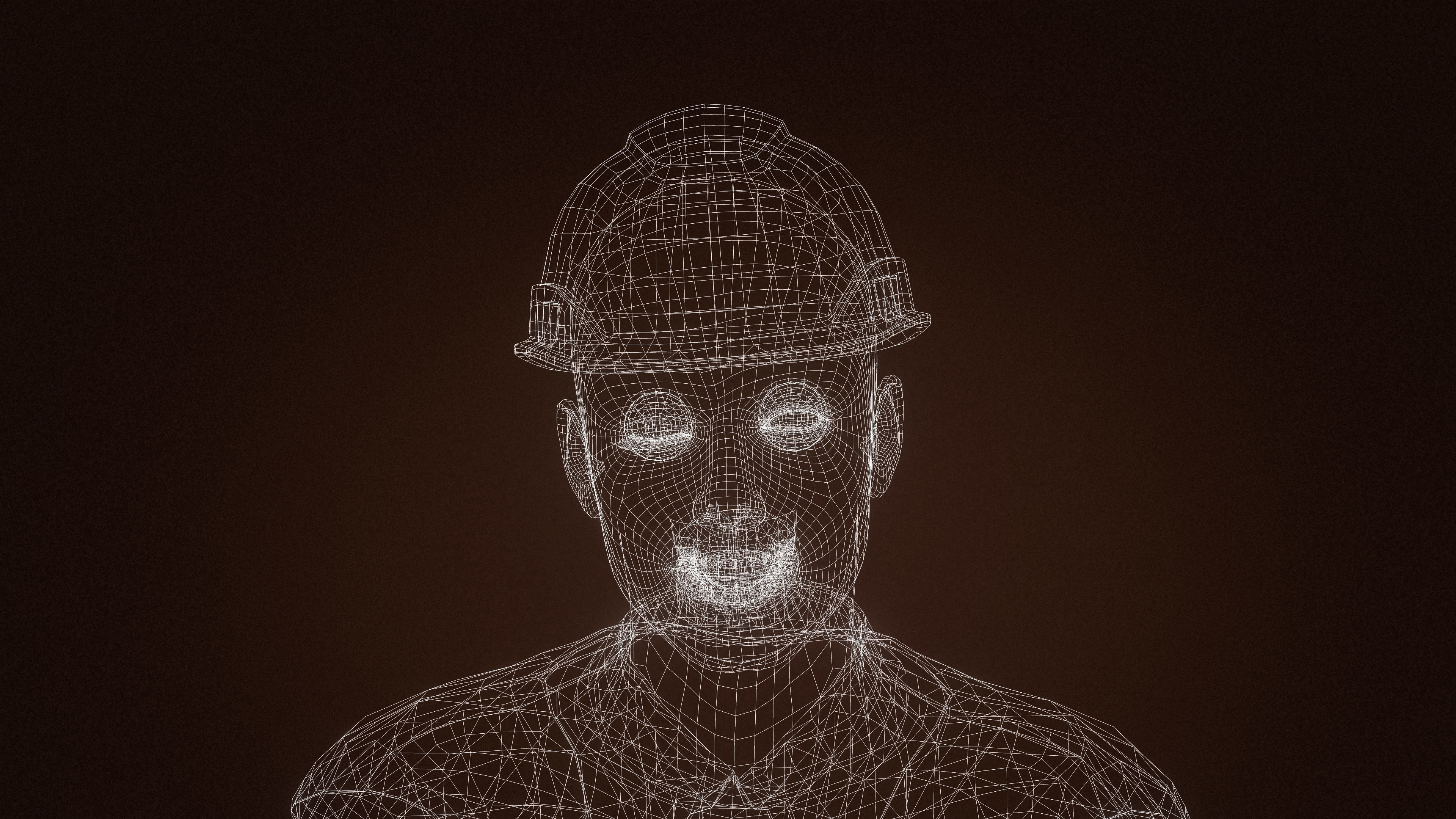 High Quality Male Engineer Low-poly 3D model_21