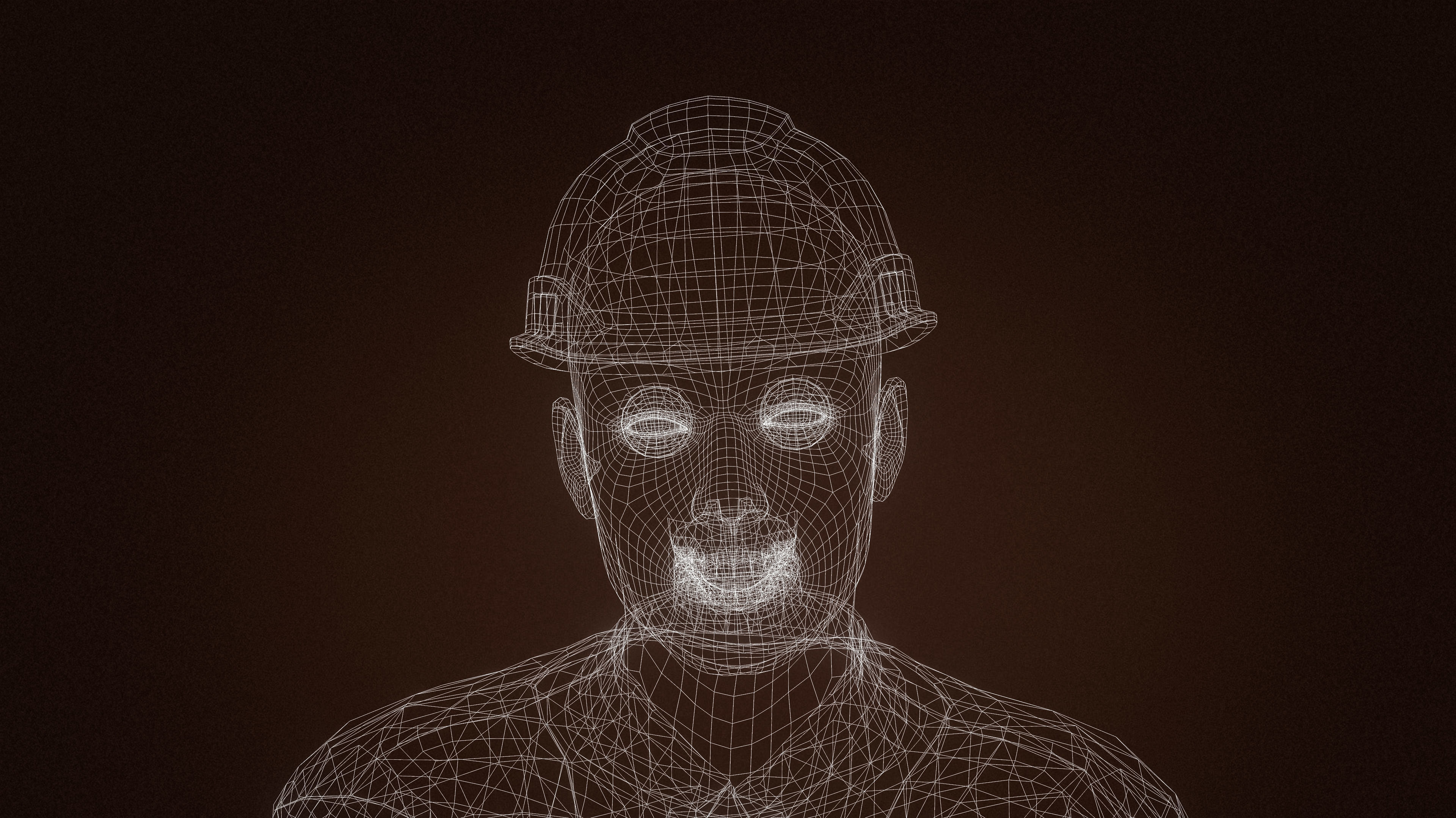 High Quality Male Engineer Low-poly 3D model_17