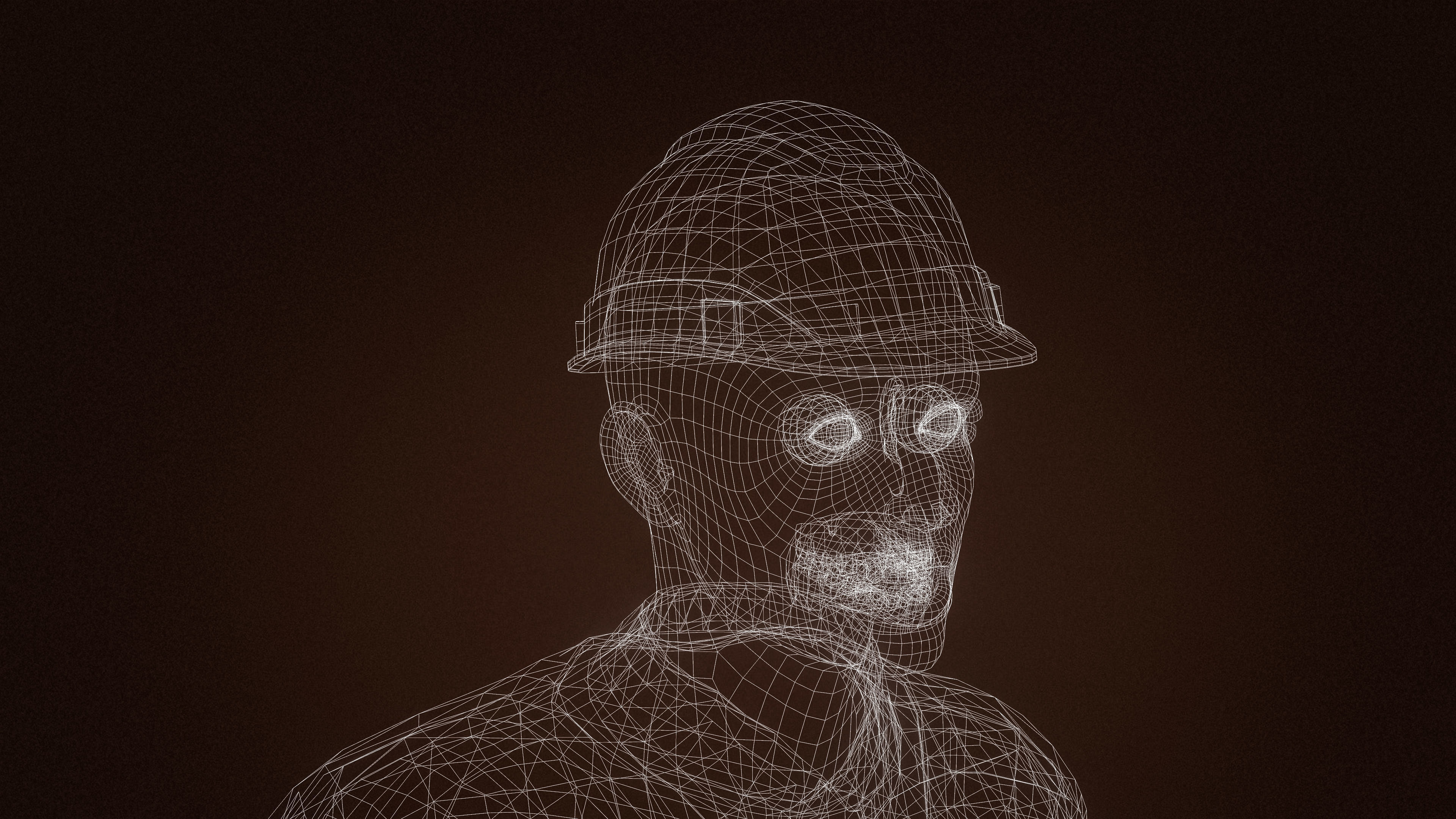 High Quality Male Engineer Low-poly 3D model_19