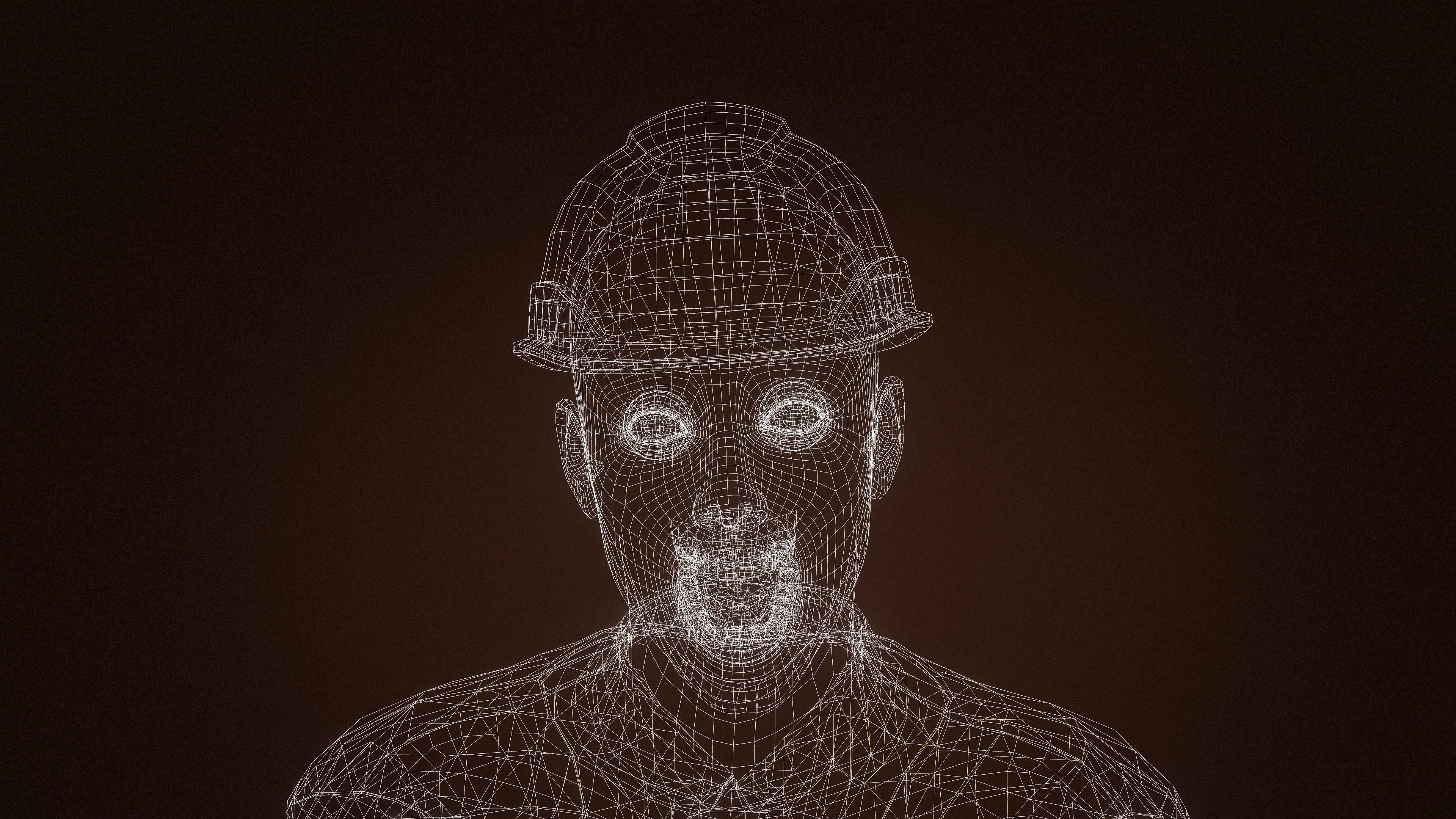 High Quality Male Engineer Low-poly 3D model_20