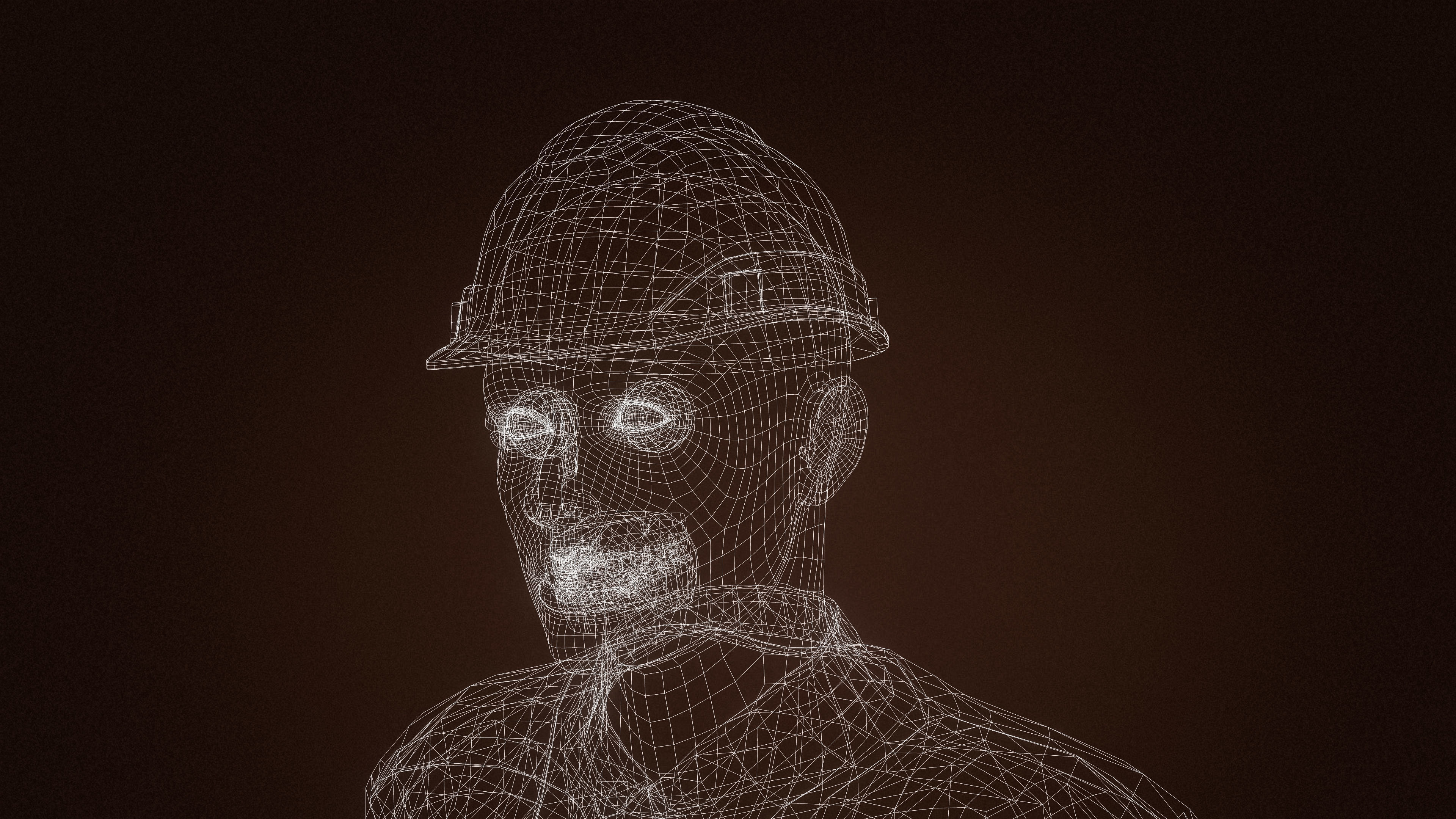 High Quality Male Engineer Low-poly 3D model_18