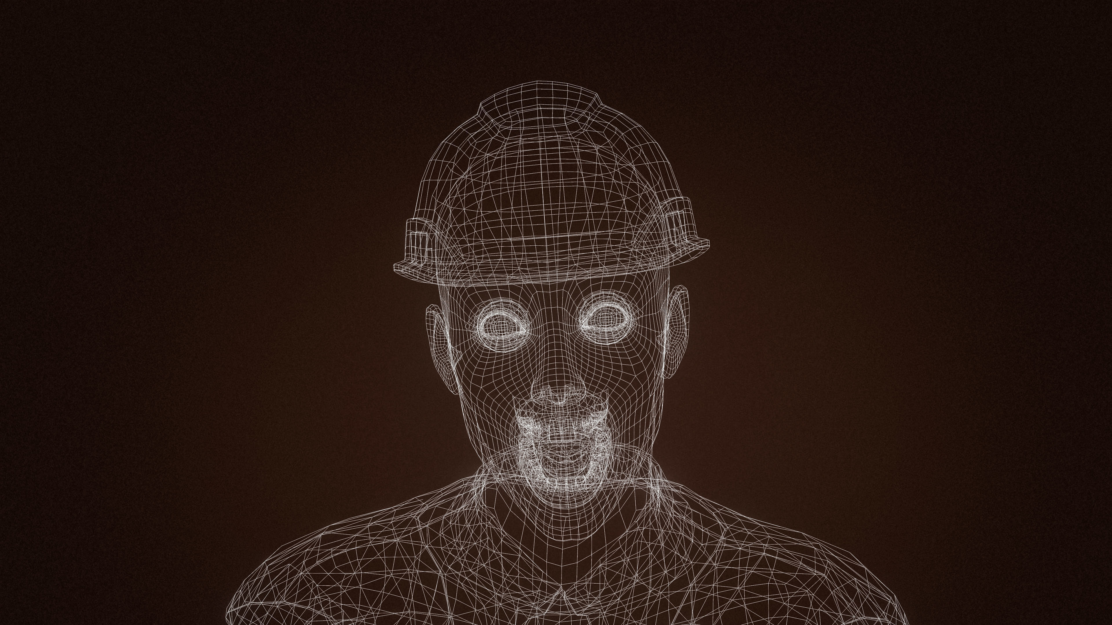 High Quality Male Engineer Low-poly 3D model_22