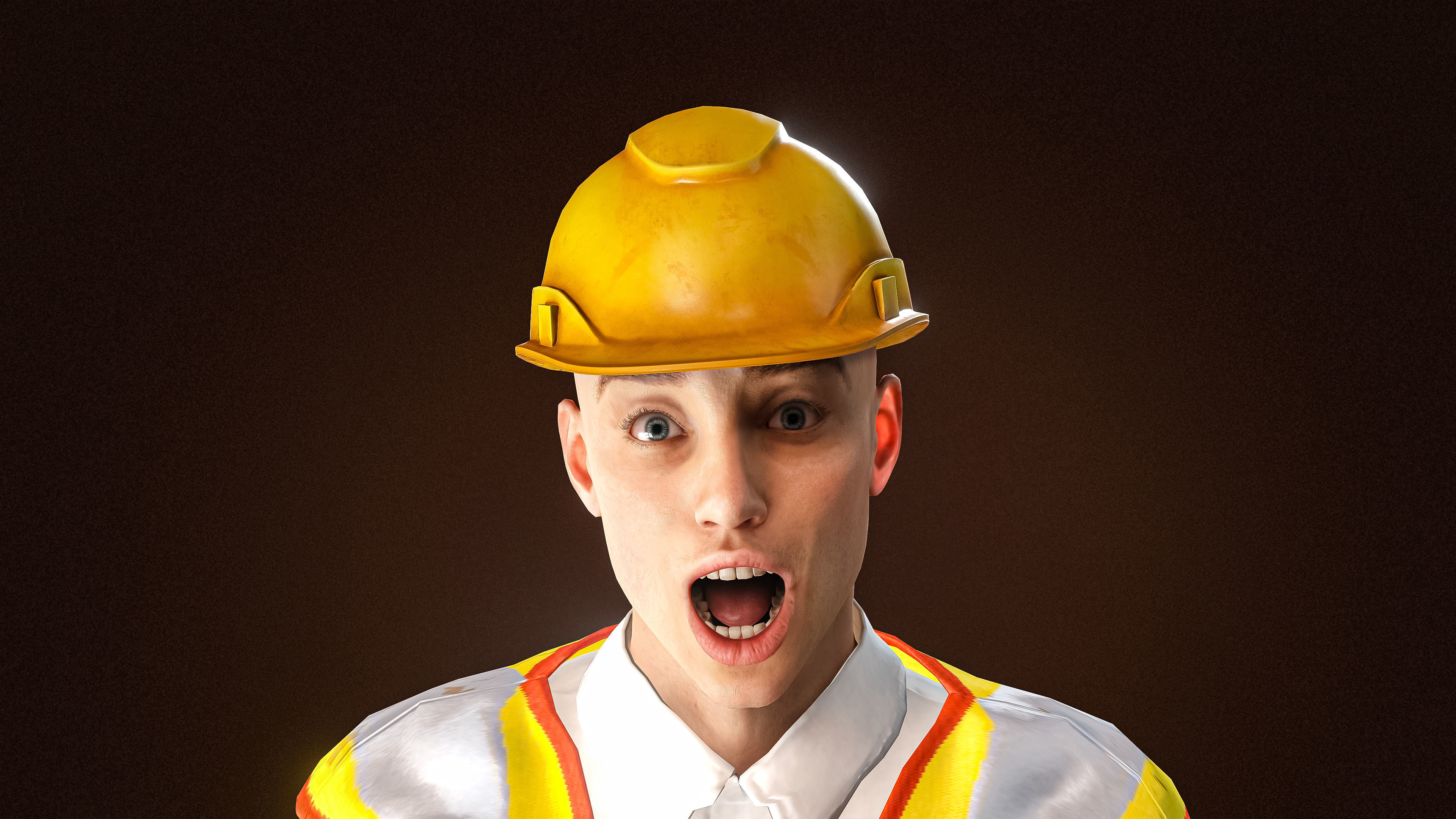 High Quality Male Engineer Low-poly 3D model_11