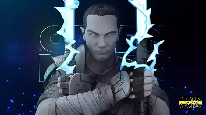 Galen Marek Bust Tested for 3D printing