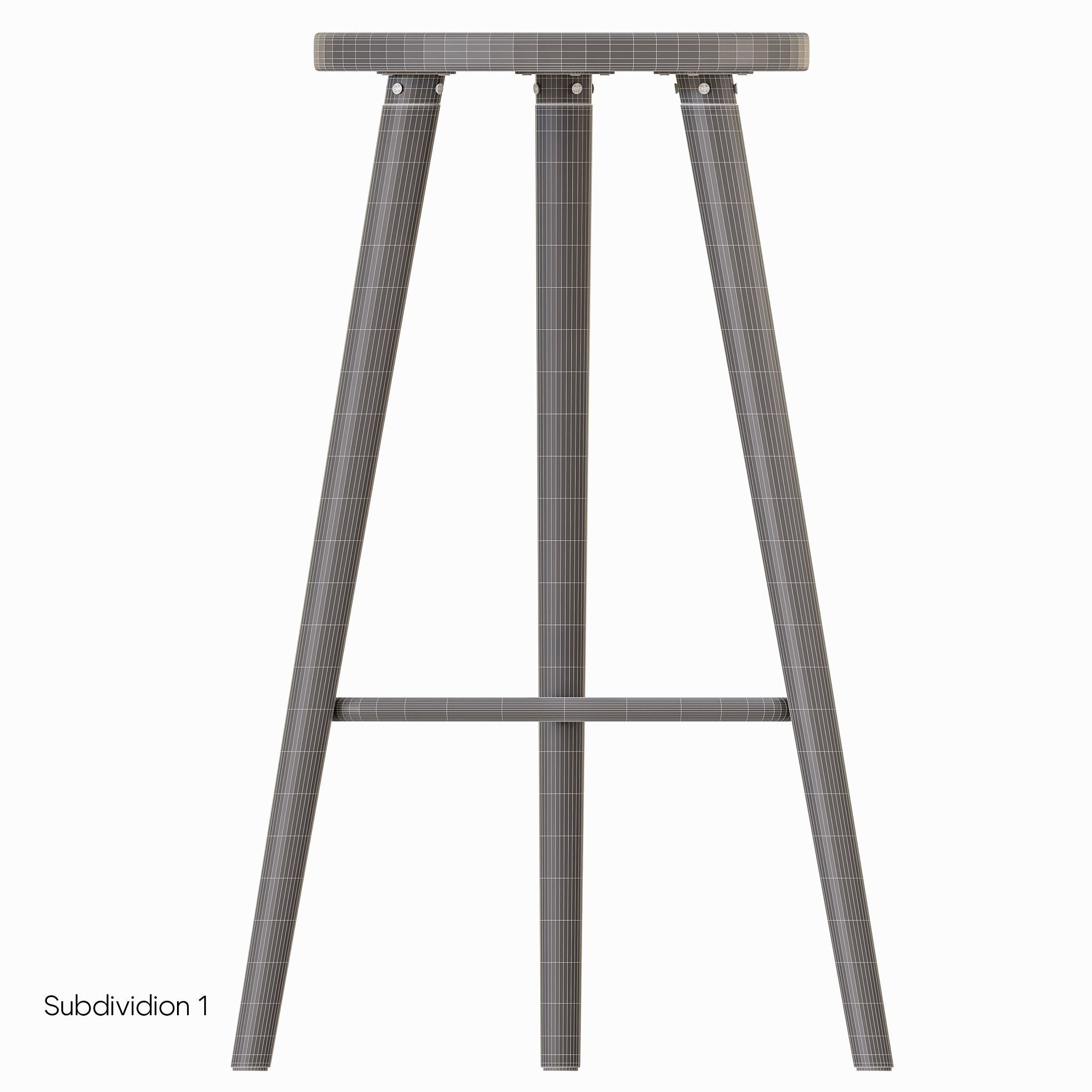 Bar Stool for Kitchen 3D model_26