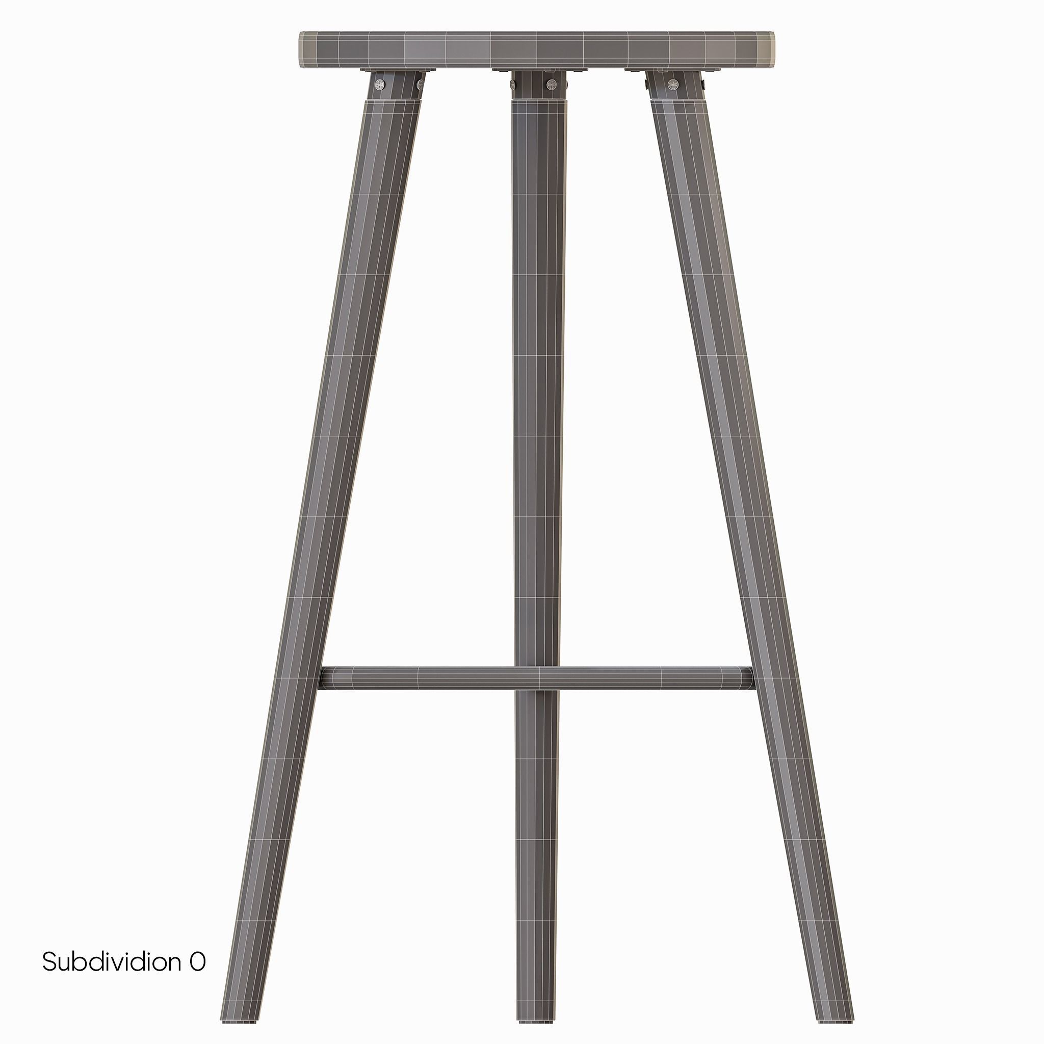 Bar Stool for Kitchen 3D model_25