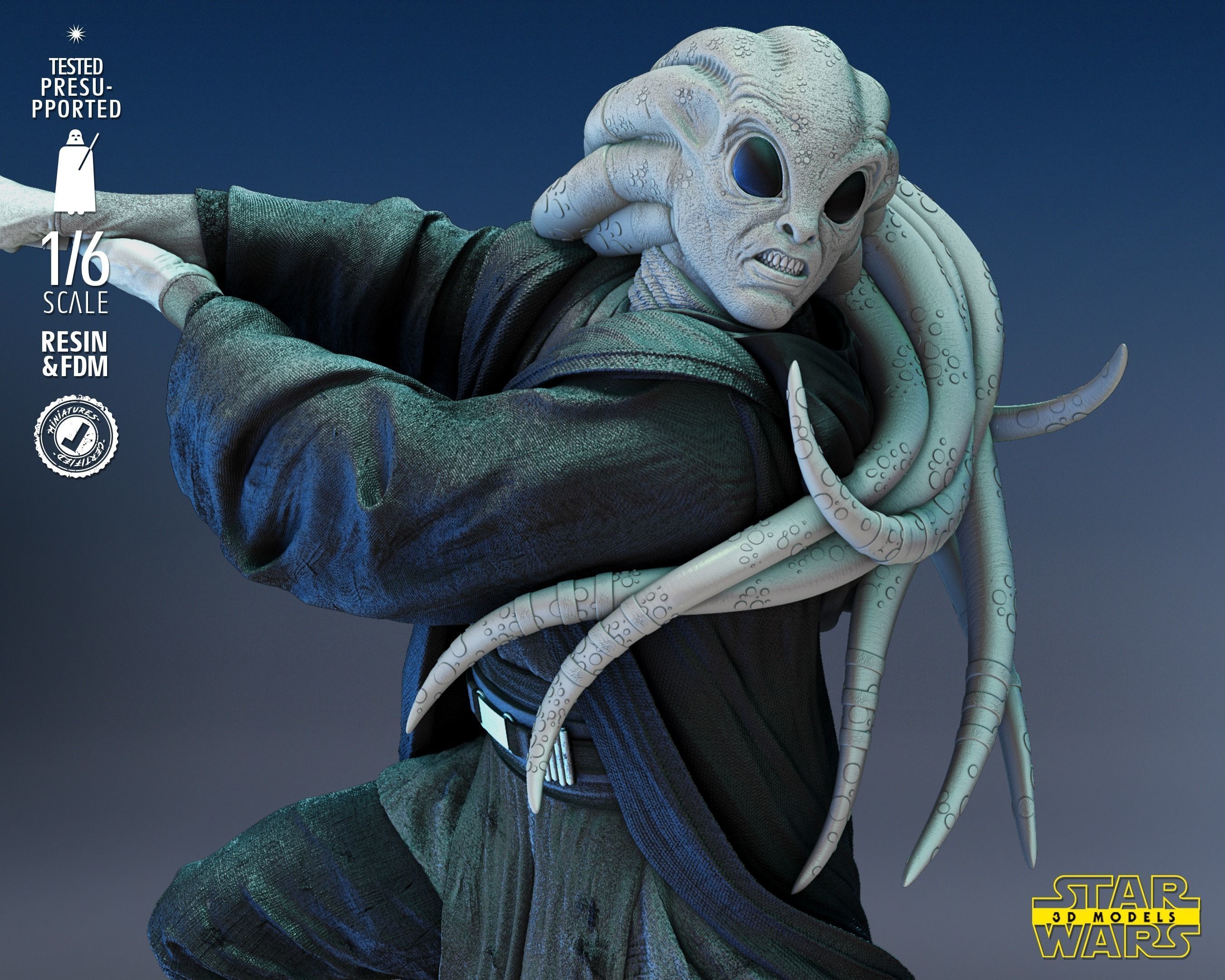 Kit Fisto Sculpture Tested and Ready for 3D printing 3D print model_2