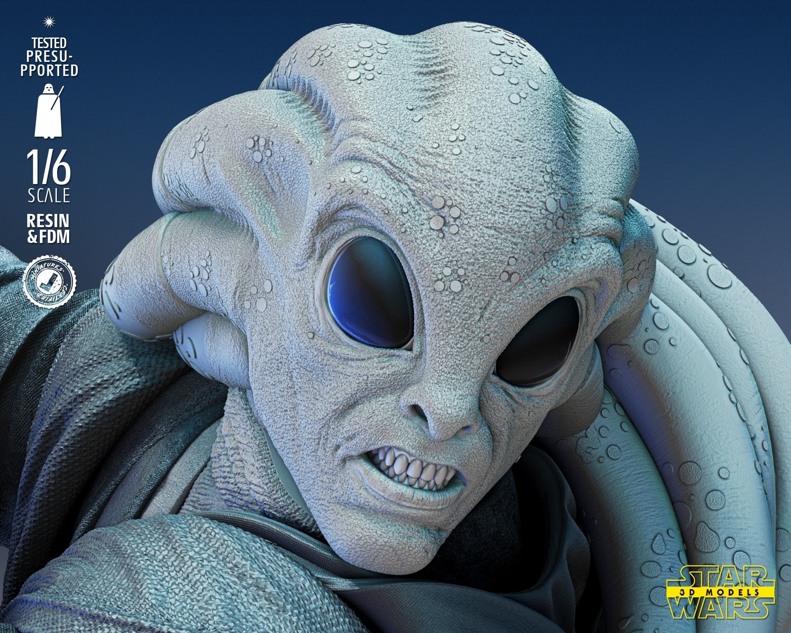 Kit Fisto Sculpture Tested and Ready for 3D printing 3D print model_4