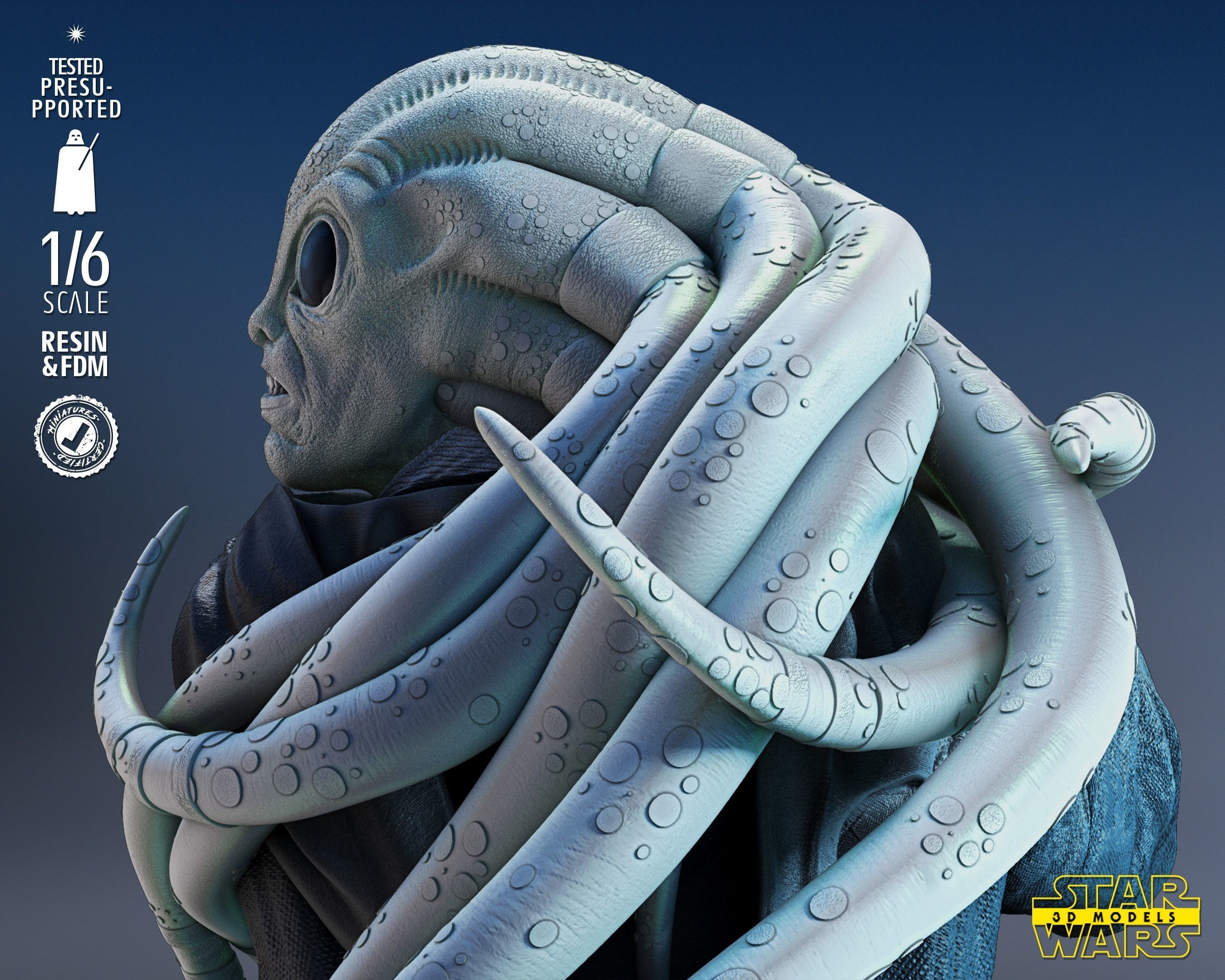 Kit Fisto Sculpture Tested and Ready for 3D printing 3D print model_3