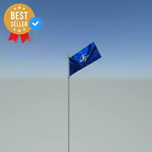 Flag of NATO Low-poly 3D model