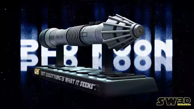 Plo Koon Lightsaber Sculpture Tested and Ready for 3D printing 3D print model