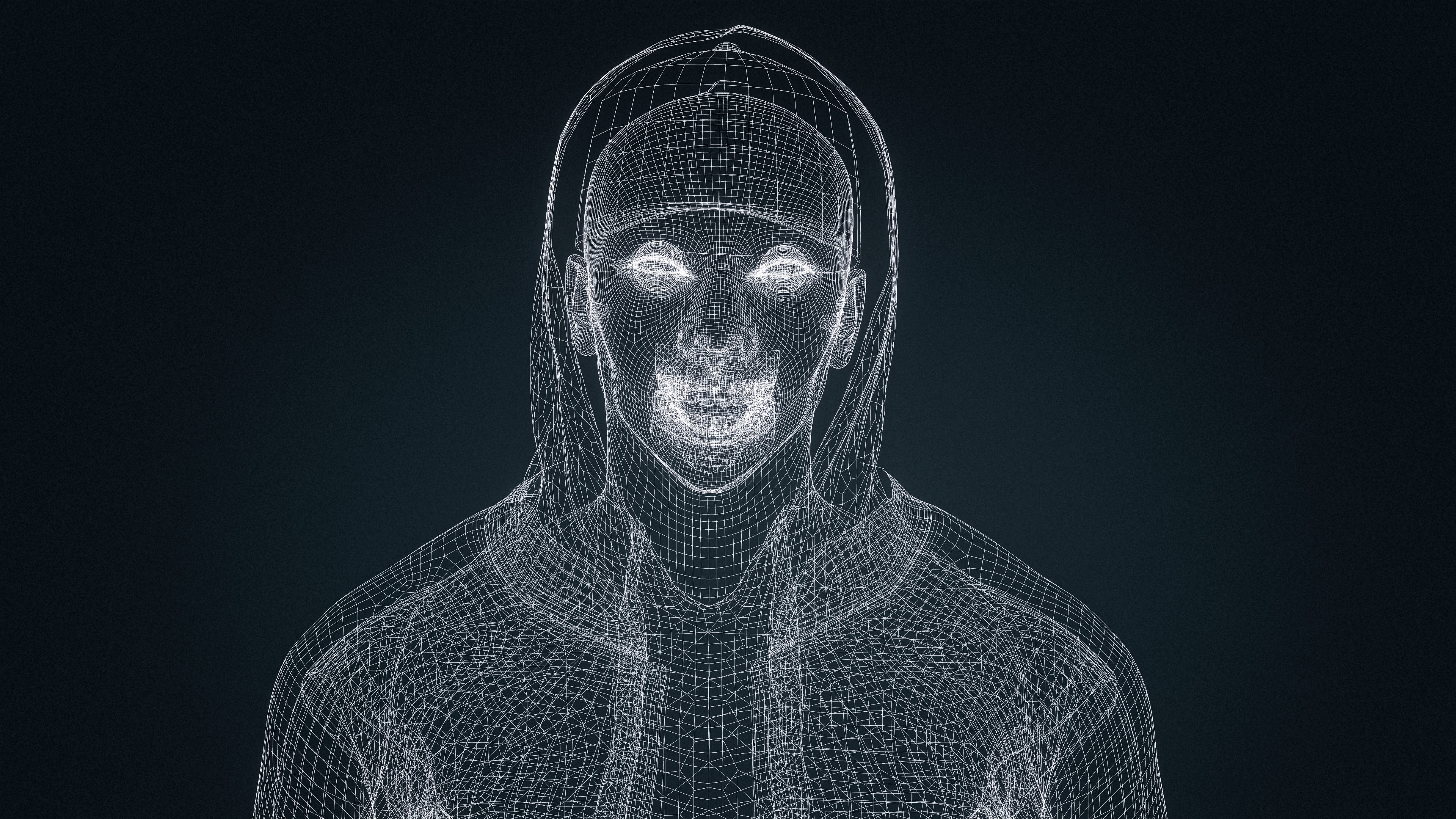 High Quality Asian Funky Man Low-poly 3D model_13