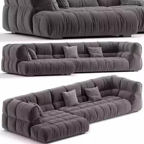 Modern Gray L-Shape Sectional sofa