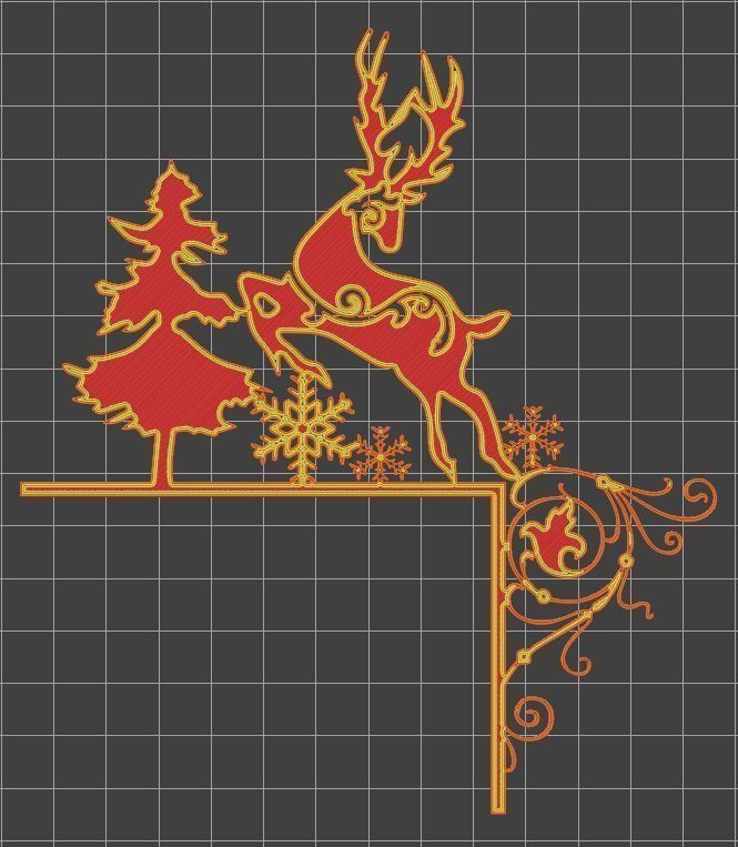 Christmas door corners vol 2 - Multipack of 10 models 3D print model_1