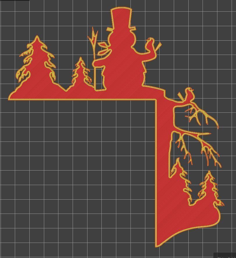 Christmas door corners vol 2 - Multipack of 10 models 3D print model_19