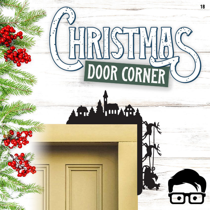 Christmas door corners vol 2 - Multipack of 10 models 3D print model_16
