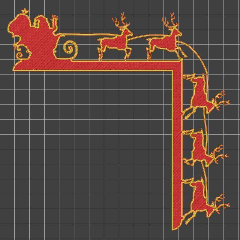 Christmas door corners vol 2 - Multipack of 10 models 3D print model_13