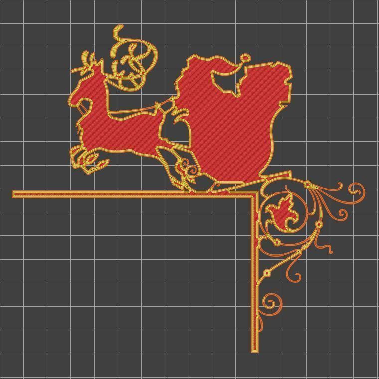 Christmas door corners vol 2 - Multipack of 10 models 3D print model_3