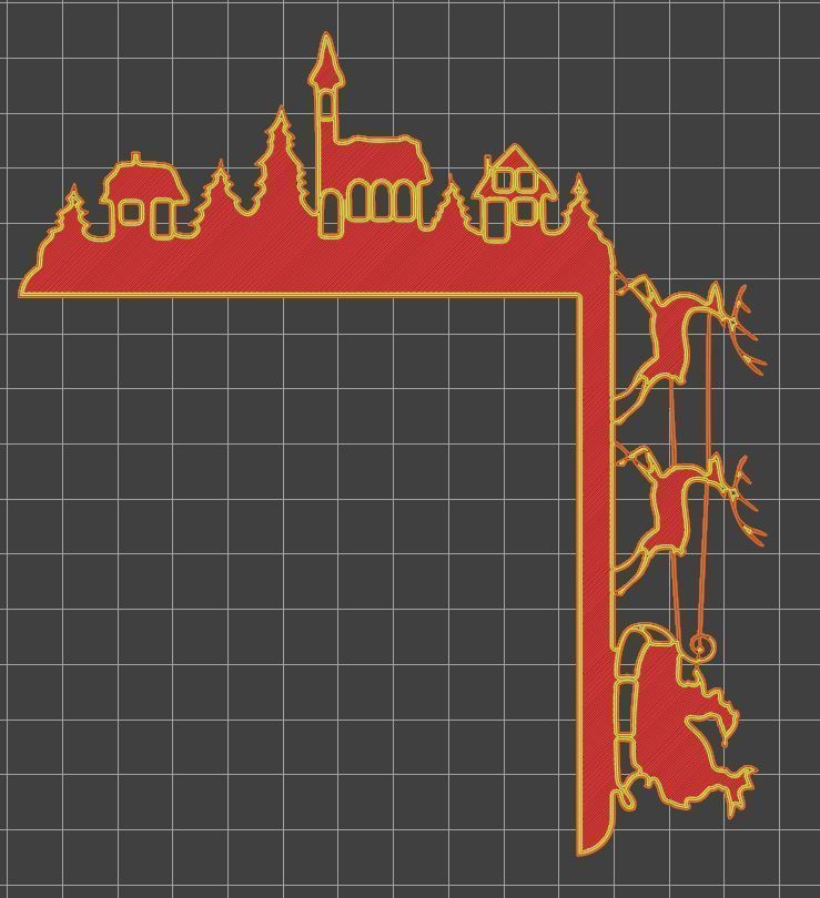 Christmas door corners vol 2 - Multipack of 10 models 3D print model_15