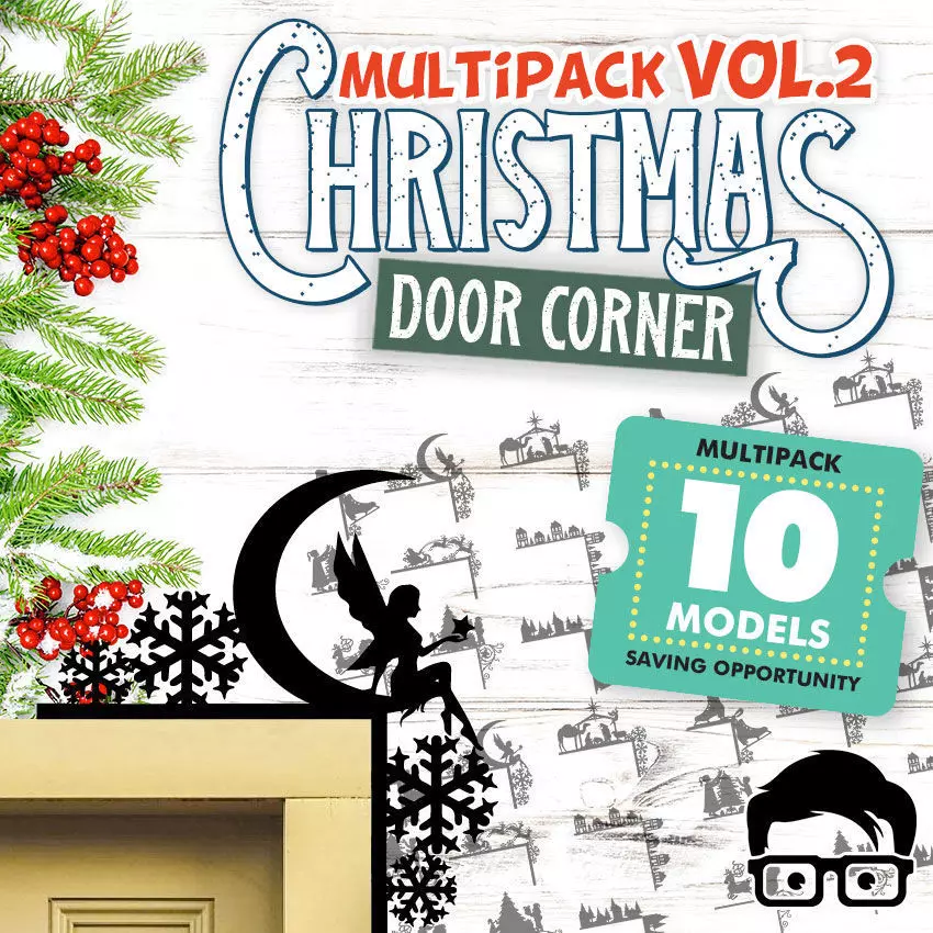 Christmas door corners vol 2 - Multipack of 10 models 3D print model_0
