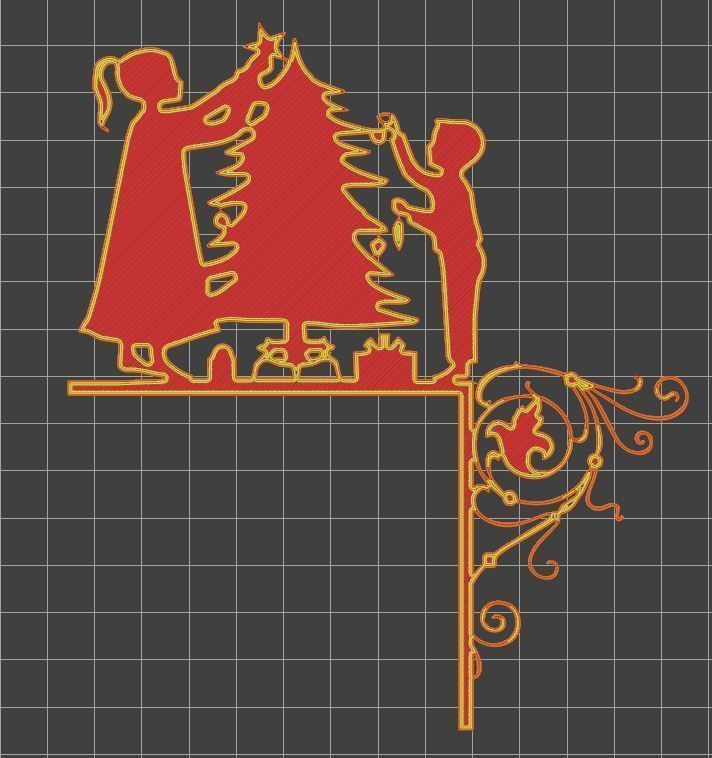 Christmas door corners vol 2 - Multipack of 10 models 3D print model_5