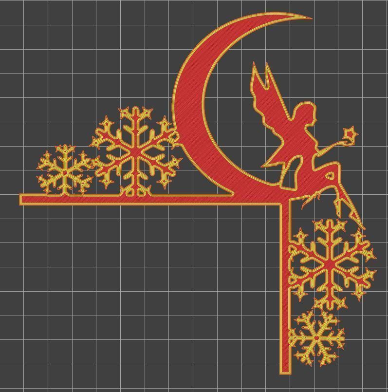 Christmas door corners vol 2 - Multipack of 10 models 3D print model_7