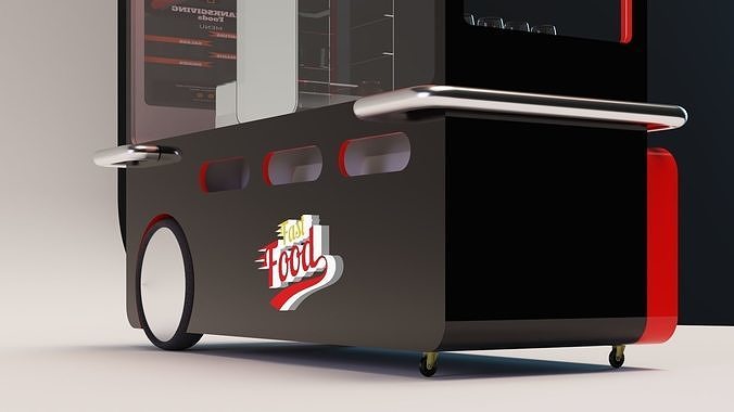 Food Cart Model 3D model 5