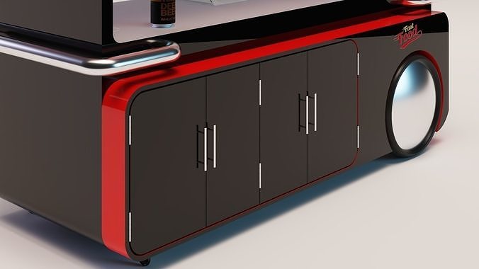 Food Cart Model 3D model 3