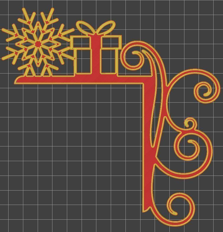 Christmas door corners vol 3 - Multipack of 10 models 3D print model_3