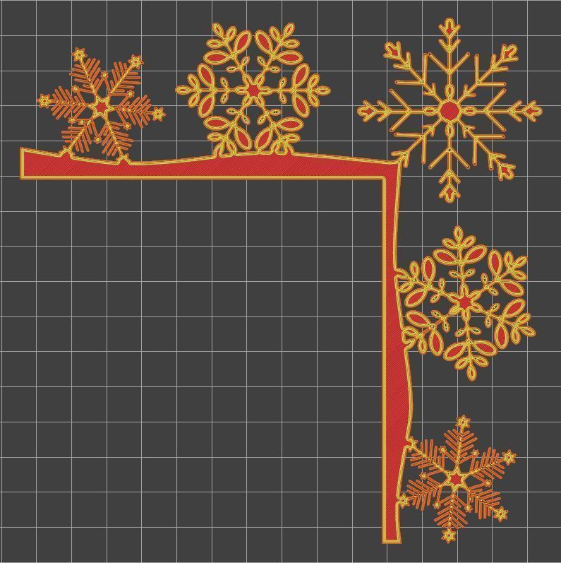 Christmas door corners vol 3 - Multipack of 10 models 3D print model_13